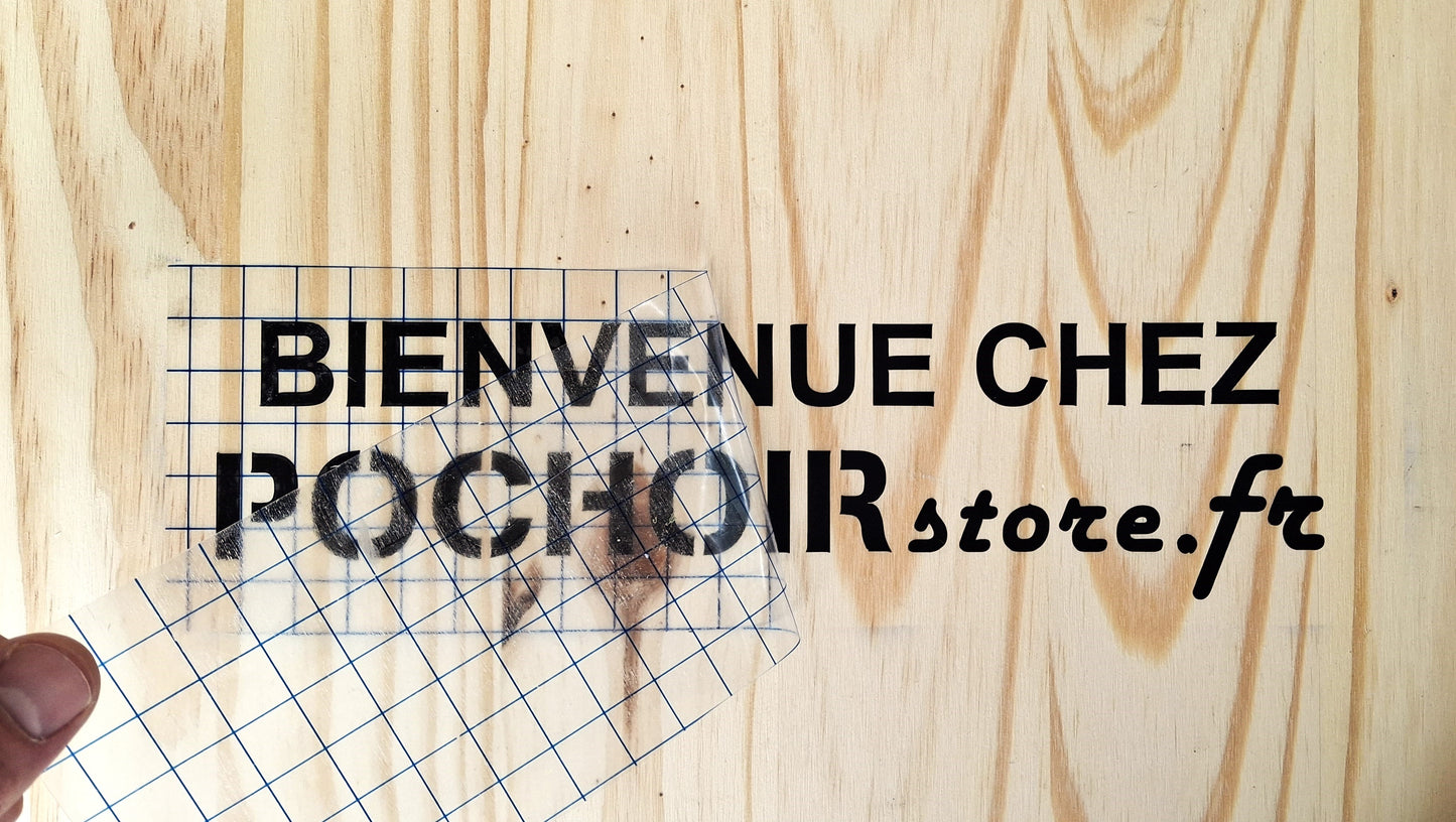 Motif en vinyle permanent